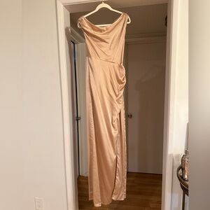 Show Me Your MuMu Jodie Satin Maxi Dress - Champagne